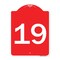 Signmission Designer Series Sign-Sign W/ Number 19, Red & White Aluminum Sign, 18" x 24", RW-1824-22903 A-DES-RW-1824-22903 - alternate 1